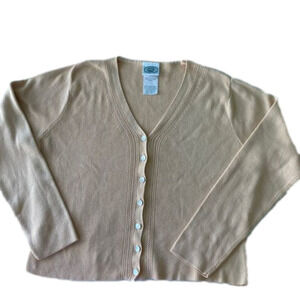 Laura Ashley Cardigan V-neck Soft Pink Women’s Size 10